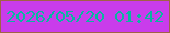 文字の大きさ：3、枠の色：a06246、背景の色：c93ceb、文字の色：0ab6a0 無料ブログパーツのブログ時計