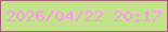 文字の大きさ：3、枠の色：a06271、背景の色：c4e18b、文字の色：ff97f2 無料ブログパーツのブログ時計