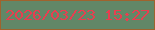 文字の大きさ：4、枠の色：a0632d、背景の色：628767、文字の色：e83e50 無料ブログパーツのブログ時計