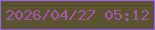 文字の大きさ：5、枠の色：a063f4、背景の色：59532f、文字の色：a758af 無料ブログパーツのブログ時計