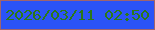 文字の大きさ：5、枠の色：a0646d、背景の色：2b53f7、文字の色：2c7817 無料ブログパーツのブログ時計