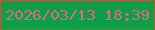 文字の大きさ：4、枠の色：a06538、背景の色：0e9d48、文字の色：d96d78 無料ブログパーツのブログ時計