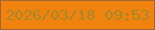 文字の大きさ：2、枠の色：a06633、背景の色：f1820e、文字の色：a28929 無料ブログパーツのブログ時計