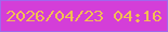文字の大きさ：4、枠の色：a067ed、背景の色：d43ed8、文字の色：f3be53 無料ブログパーツのブログ時計