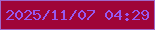 文字の大きさ：3、枠の色：a068c9、背景の色：9f0437、文字の色：9759ef 無料ブログパーツのブログ時計