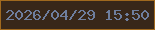 文字の大きさ：4、枠の色：a0691e、背景の色：382719、文字の色：6e7e9e 無料ブログパーツのブログ時計
