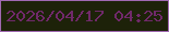文字の大きさ：4、枠の色：a069b1、背景の色：1d2209、文字の色：70296a 無料ブログパーツのブログ時計