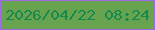 文字の大きさ：5、枠の色：a06ae6、背景の色：68a34f、文字の色：17894e 無料ブログパーツのブログ時計