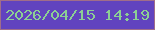文字の大きさ：5、枠の色：a06d89、背景の色：6143bf、文字の色：8ccf94 無料ブログパーツのブログ時計