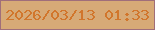 文字の大きさ：5、枠の色：a06e7a、背景の色：d7aa77、文字の色：d1762c 無料ブログパーツのブログ時計