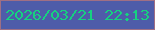 文字の大きさ：1、枠の色：a06f84、背景の色：4e5ca9、文字の色：16d180 無料ブログパーツのブログ時計