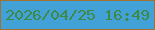 文字の大きさ：3、枠の色：a07132、背景の色：42a2d8、文字の色：3e8945 無料ブログパーツのブログ時計
