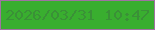 文字の大きさ：4、枠の色：a072a2、背景の色：39ae2f、文字の色：3a9137 無料ブログパーツのブログ時計