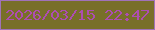 文字の大きさ：1、枠の色：a072b9、背景の色：786f29、文字の色：ad4db1 無料ブログパーツのブログ時計