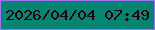 文字の大きさ：4、枠の色：a072f6、背景の色：068573、文字の色：23030c 無料ブログパーツのブログ時計