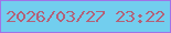 文字の大きさ：2、枠の色：a073e7、背景の色：72ceee、文字の色：b36178 無料ブログパーツのブログ時計