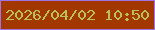 文字の大きさ：4、枠の色：a073e9、背景の色：a23700、文字の色：bbc254 無料ブログパーツのブログ時計