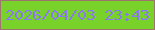 文字の大きさ：1、枠の色：a0746e、背景の色：79d229、文字の色：8979ee 無料ブログパーツのブログ時計