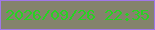 文字の大きさ：4、枠の色：a077e9、背景の色：84836c、文字の色：27d322 無料ブログパーツのブログ時計