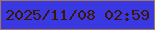 文字の大きさ：2、枠の色：a0795d、背景の色：3938e1、文字の色：3e1703 無料ブログパーツのブログ時計