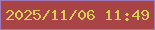 文字の大きさ：4、枠の色：a079ba、背景の色：a84445、文字の色：d8ce57 無料ブログパーツのブログ時計