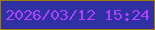 文字の大きさ：4、枠の色：a07c02、背景の色：2f30a2、文字の色：af40fb 無料ブログパーツのブログ時計