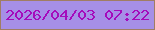 文字の大きさ：1、枠の色：a07d64、背景の色：a68fe7、文字の色：a50bbb 無料ブログパーツのブログ時計