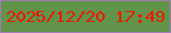 文字の大きさ：2、枠の色：a07db4、背景の色：62934b、文字の色：f01700 無料ブログパーツのブログ時計