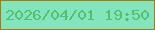 文字の大きさ：4、枠の色：a07e0c、背景の色：83e5bd、文字の色：52c168 無料ブログパーツのブログ時計
