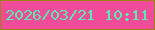 文字の大きさ：3、枠の色：a07f14、背景の色：f14c99、文字の色：5de9ab 無料ブログパーツのブログ時計