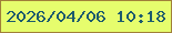 文字の大きさ：2、枠の色：a08039、背景の色：e6fd6d、文字の色：1d5b6d 無料ブログパーツのブログ時計