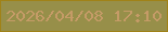 文字の大きさ：3、枠の色：a08218、背景の色：978f49、文字の色：c59b67 無料ブログパーツのブログ時計