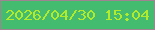 文字の大きさ：3、枠の色：a08390、背景の色：44bc70、文字の色：b1eb2b 無料ブログパーツのブログ時計