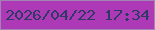 文字の大きさ：1、枠の色：a084b4、背景の色：ae39b7、文字の色：2f3964 無料ブログパーツのブログ時計
