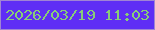 文字の大きさ：4、枠の色：a084d4、背景の色：5f2ef5、文字の色：88cc78 無料ブログパーツのブログ時計
