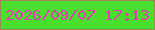 文字の大きさ：4、枠の色：a0855c、背景の色：4ade2e、文字の色：f03caf 無料ブログパーツのブログ時計