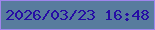 文字の大きさ：5、枠の色：a085ed、背景の色：587c9e、文字の色：260ca5 無料ブログパーツのブログ時計
