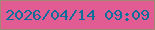 文字の大きさ：3、枠の色：a08872、背景の色：e25c94、文字の色：0e6e9a 無料ブログパーツのブログ時計