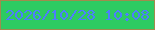 文字の大きさ：5、枠の色：a08b4d、背景の色：2dcb62、文字の色：4e7dfd 無料ブログパーツのブログ時計