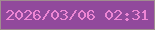 文字の大きさ：5、枠の色：a08d8f、背景の色：91499c、文字の色：ed85d4 無料ブログパーツのブログ時計