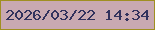 文字の大きさ：4、枠の色：a08f21、背景の色：c9a9b1、文字の色：32325d 無料ブログパーツのブログ時計