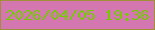文字の大きさ：5、枠の色：a08f38、背景の色：d476af、文字の色：75ca06 無料ブログパーツのブログ時計