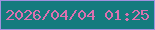 文字の大きさ：2、枠の色：a091df、背景の色：147b7e、文字の色：db71b0 無料ブログパーツのブログ時計