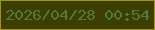 文字の大きさ：1、枠の色：a09223、背景の色：3d3f01、文字の色：517842 無料ブログパーツのブログ時計