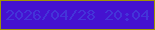 文字の大きさ：5、枠の色：a09503、背景の色：4512d0、文字の色：4434d8 無料ブログパーツのブログ時計