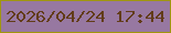 文字の大きさ：1、枠の色：a0960f、背景の色：9778a1、文字の色：623c19 無料ブログパーツのブログ時計