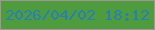 文字の大きさ：3、枠の色：a09695、背景の色：4f9c3f、文字の色：277fb4 無料ブログパーツのブログ時計