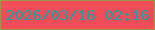 文字の大きさ：3、枠の色：a09745、背景の色：f14e59、文字の色：19a1a3 無料ブログパーツのブログ時計