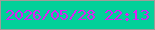 文字の大きさ：4、枠の色：a09c98、背景の色：03d099、文字の色：db21f3 無料ブログパーツのブログ時計