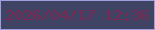 文字の大きさ：1、枠の色：a09de1、背景の色：3f4464、文字の色：7b2751 無料ブログパーツのブログ時計